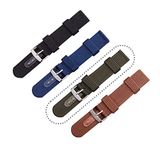 Vinanth Enterprises GREEN NYLON WATCH STRAP/BAND with STEEL BUCKLE (Size: 20mm)