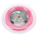 POWERTI BX70 Badminton Rackets String High Elastic Nylon Badminton Racquet String 0.7mm Badminton String 200m Reel (Pink)