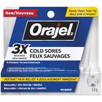 Orajel Cold Sore Pain Relief Gel, From the Leading Oral Pain Relief Brand for Adults, Relieves All Mouth Sore Pain, 3X Medicated, 5.3g