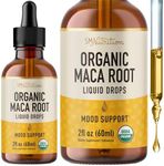 Maca Root Liquid Drops for Organic Energy Support for Women & Men | 2 Fluid Ounces | Support Hormone Balance, Mood, Energy & Fitness | Organic Maca Root for Women & Men | 4-Month Supply, 120 Servings