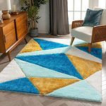 HR Soft Modern Shag Area Rugs Fluffy Living Room Carpet Comfy Bedroom Home Decorate Floor Kids Playing Mat (Size 2x5 feet (Runner)). (SHAG1189)