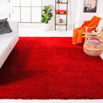 ANAYKA Home Furnishing Microfiber Carpet for Bedroom, Carpets for Living Room, Rug for Bedroom, Rugs for Living, Carpet for Drawing Room, Thickness 4 Cm (Red, 3X5 FEET | 36X60 INCHES)