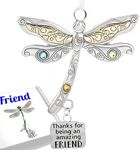 Best Friend Ornaments for Women Thanks for Being an Amazing Friend Dragonfly Charm Friendship Gift Special Friend Christmas Ornament, Birthdays, Everyday