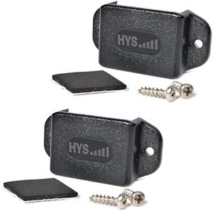 HYS Soporte de Radio para Coche Compatible con Motorola Baofeng Yaesu Midland, Cualquier walkie Talkie con Clip Trasero (2 Unidades, Negro)