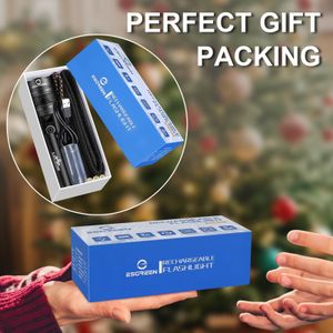 Rechargeable LED Torch – 500,000 Lumens High Power Flashlight