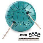 Steel Tongue Drum-11 Notes 6 inch.Concert and Mallets for Meditation Entertainment Musical Education Concert Yoga. Unique Gifts