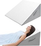 COOLBEBE Bed Wedge Pillow for Sleeping,12Inch Elevated Wedge Pillow for Sleep Apnea, Foam Wedge Triangle Pillow for Acid Reflux, Gerd and Snoring - Breathable Air Layer Wedge Cover