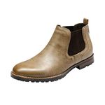 Bruno Marc Men?s Chelsea Boots Casual Slip-On Leather Dress Ankle Boot,Khaki,Size 10.5 US Philly-2