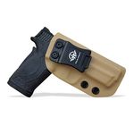 380 EZ Holster IWB Kydex for M&P 380 Shield EZ Concealed Carry - M P 380 EZ Holster - S&W 380 EZ IWB Holster M&P Shield 380 EZ Concealed Holster 380 EZ Pistol Gun Accessories (Tan, Right Hand Draw)