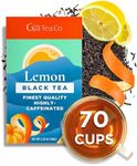 Gya Tea Co Lemon Black Tea Loose Leaf Tea - 5.29 Oz 70 Cups High Caffeine Tea Lemon Tea - 100% Pure Natural Tea Loose Leaf Black Tea - 0 Calories Pure Sugar-Free Loose Tea Leaves Fruit Tea Fruity Tea