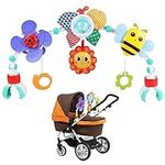 DigHealth Baby Play Arch Crib Toy, Babies Pram Toys with Rattle, Foldable Hanging Arch Mobile Toys for Newborn Toddler Stroller Car Seat Pushchair 0 3 6 9 12 Month