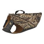 Browning Camo Neoprene Dog Vests, Full Coverage Hunting Dog Vest with Flexible Chest Plate, Realtree MAX-5 (5mm), Orange, XX-Large