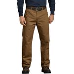 Dickies mens Relaxed Fit Straight-Leg Duck Carpenter Jeans, Brown Duck, 36W x 32L US