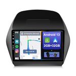 YUNTX Android 13 Car Stereo Fit for Hyundai Tucson IX35(2010-2015)-[Built-in CarPlay/Android auto/GPS]- Camera-IPS 2.5D 10.1”Touchscreen-DAB/MirrorLink/Bluetooth 5.0/Steering Wheel Control