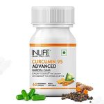 INLIFE Curcumin C3 Complex (95% Curcuminoids) 500 mg Turmeric with BioPerine (Piperine) Extract Supplement 5 mg - 60 Capsules (Curcumin 95, Pack of 1)