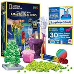 NATIONAL GEOGRAPHIC Amazing Chemistry Set - Mega Chemistry Kit with Over 15 Science Experiments, Make Glowing Worms, a Crystal Tree, Fizzy Solutions, and More, Great STEM Gift for Girls and Boys