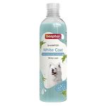 Beaphar - White Coat Dog Shampoo For Dogs 250ml - Enriched With Green Tea Extract & Aloe Vera - Helps Maintain a Bright & Clean Coat For White & Light-Haired Dogs - Vegan, Mild & pH-Neutral Shampoo