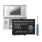 DS Lite Battery Replacement, Compatible with for Nintendo DS Lite NDSL NDS Lite USG-001 Light USG-003 Handheld Game Console, 2000mAh 3.7Wh with Repair Tool Kit (Not for Nintendo DSi, DSi XL, DSi LL