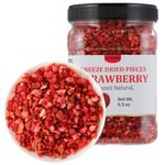 Premium Freeze Dried Strawberries Pieces 6.5 Oz/185g,Frozen Dried Strawberry,100% Natural & No Additives.