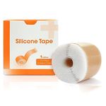 EASTHILL Silicone Scar Tape (1" x 60"Roll), Soft Silicone Scar Tape for Scars Removal, Reusable Easy-Tear Silicone Tape Painless Scar Removal for Surgery