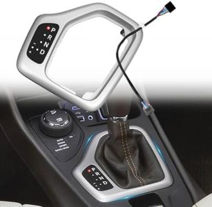 TOP-MAX Upgrade Transmission Shifter Bezel with Harness Compatible with 2014 2015 2016 2017 2018 Jeep Cherokee, Replace for 5YD27XSAAA,5YD312X9AA, 5YD311A9AA, 5YD311UCAA Silver