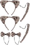 BLUE PANDA - Halloween Leopard Costume - 2-Set Ears Headband Tail and Bow Tie, Animal Cosplay Kit