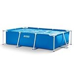 INTEX | 28272 Metal Frame Rectangular Outdoor Swimming Pool, Filter Pump Not Included, Capacity 3834 L, Measures 300 x 200 x 75 Centimeters - Colour Blue