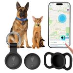 Cat Tracker Collar,Dog Tracker with no Monthly Fees Supports Both iOS and Android Systems GPS Real-time Location Tracking Long battery life, Cat GPS Tracker Waterproof Pet Tracker-Black