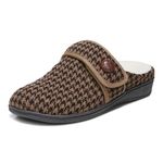 Vionic Indulge Carlin Women's Mule Slippers Soft House Shoes That Includes Three-Zone Comfort for Heel Pain and Plantar Fasciitis with Orthotic Insole Arch Support Medium Fit Toffee UK 6