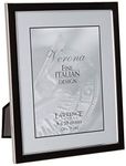 Lawrence Frames Silver Plated Metal with Black Enamel Picture Frame, 8x10