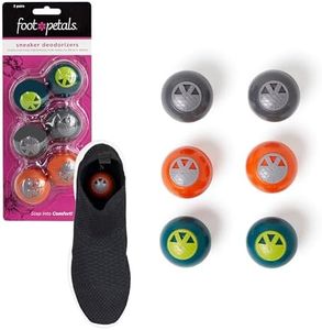 Foot Petals Sneaker Deodorizers - Freshener Balls For Shoes, Gym Bags, Lockers, or Drawers, 3-Pack, Neutral