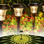 GIGALUMI 8 Pack Solar Pathway Light