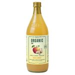 Eat Wholesome Organic Ginger, Turmeric and Chilli Raw Apple Fire Cider Vinegar with The Mother, Glass Bottle in Box, 1L