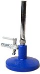 Labworld Bunsen Burner with stop cock brass blue for lab use in school or colleges, flame or heat apparatus for many applications