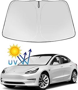 Tesla Model Y Model 3 Model X Model S Windshield Sunshade Folding Sun Visor Protector Sun Shade Cover 2023 Upgrade Fit for Tesla 2016-2023