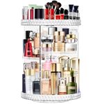 MOKANI 360 Degree Rotating Makeup Organiser, Cosmetics Skincare Perfume Organiser, 6 Adjustable Layers, Large Capacity Revolving Make up Storage Spinning in Vanity Table, Bedroom, Bathroom