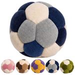Generic 2.36 Inch Soccer Hacky Footbag Sack Ball-Soft Plush Footbags for Adults, Durable Fleece Juggling Balls Kick Bag for Indoor Outdoor Play, Party Games, Coordination Training