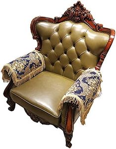 LUFEIJIASHI Luxury Couch Arm Covers,Washable Armrest Covers for Sofa,Anti Slip Recliner Chair Arm Covers Protectors for Leather Sofa Arm Cover Set of 2 (FRSG-Blue)