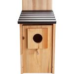 CARTMAN Blue Bird Box House, Wood Bird Houses for Outside, Hummingbird House for Outside Clearance Garden Country Cottages