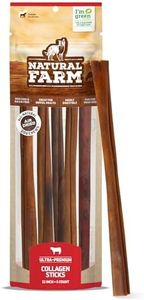 Natural Farm Large Collagen Sticks, Dog Chews, 5 Pack, Natural Dog Chews, Long Lasting for Medium & Large Dogs, Odour-Free