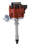 Proform 141-683 Adjustable Vacuum Advance HEI Distributor with Steel Gear and Red Cap for Chevy V8