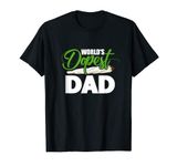 Mens World's Dopest Dad Cannabis Marijuana Weed Funny Fathers Day T-Shirt