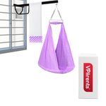 VParents Toddler Baby Swing Cradle with Mosquito Net Spring and Metal Window Cradle Hanger (Purple)