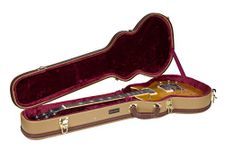 Crossrock Case for Les Paul Electric Guitars, Hardshell Arch Top Wood-Vinyl Tweed (CRW620LTW)