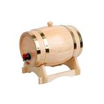 Wine Barrel Oak Barrel 3L/5L/10L/15L/20L/30L/50L Wine Barrel Built-in Aluminum Foil Pad，Suitable For Winemaking Or For Storage Your Own Whiskey，Beer，Wine，Bourbon，Brandy(Free Wine Rack)(Size:5L)