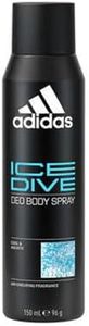 Adidas, Ice Dive Deodorante Spray Uomo, Fragranza che Dura fino a 48 Ore, Formula Vegana e Senza Alcol, 150ml