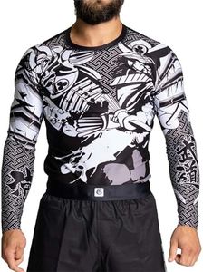 FUJI Musashi Long-Sleeved Rashguard, BJJ Rashguard for Men and Women, Size L
