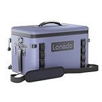 Lanedo Soft Cooler 36 Can 25 Botters, Insulated Bag Portable Ice Chest Box for Lunch, Beach, Drink, Beverage, Travel, Camping, Picnic, Car, Trips, Floating Cooler Leak-Proof (Gray)