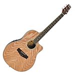 Deluxe Roundback Electro Acoustic Guitar by Gear4music, Natural