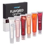 VolksRose 6pcs Lip Gloss Oil Set, Flavored Lip Gloss, Hydrating Lip Glow Oil, Fruit Lipgloss Lipoil Set for Women Girls Teens, Tinted Lip Gloss Packs, Lip Glow Lip Balm for Dry Lips Nourishing